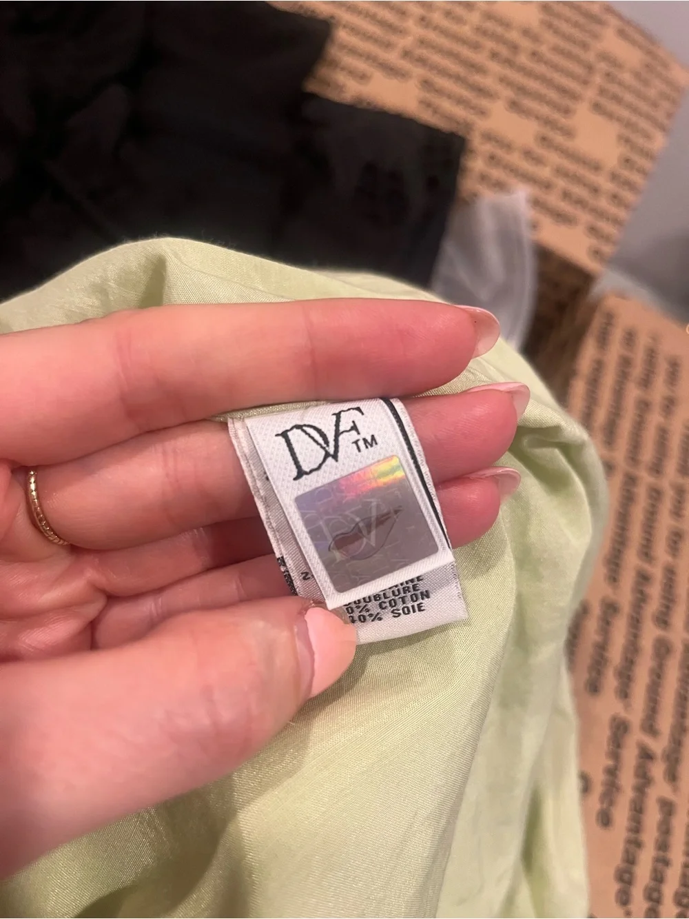 NWOT Diane von Furstenberg Neon Yellow Warner dress- size 6 - Picture 10 of 10